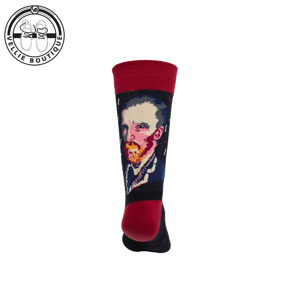 Vincent Black and Red Socks