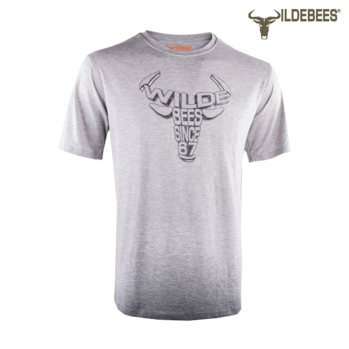 Wildebees Mens T-Shirt perspective Tee -Grey