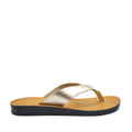 Angelsoft Jenna Rose Gold sandals featuring a leather foot bed with arch support and a flexible PU sole, made in South Africa.