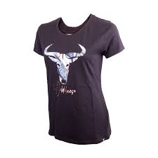 Wildebees Ladies Marble Logo Tee - Black