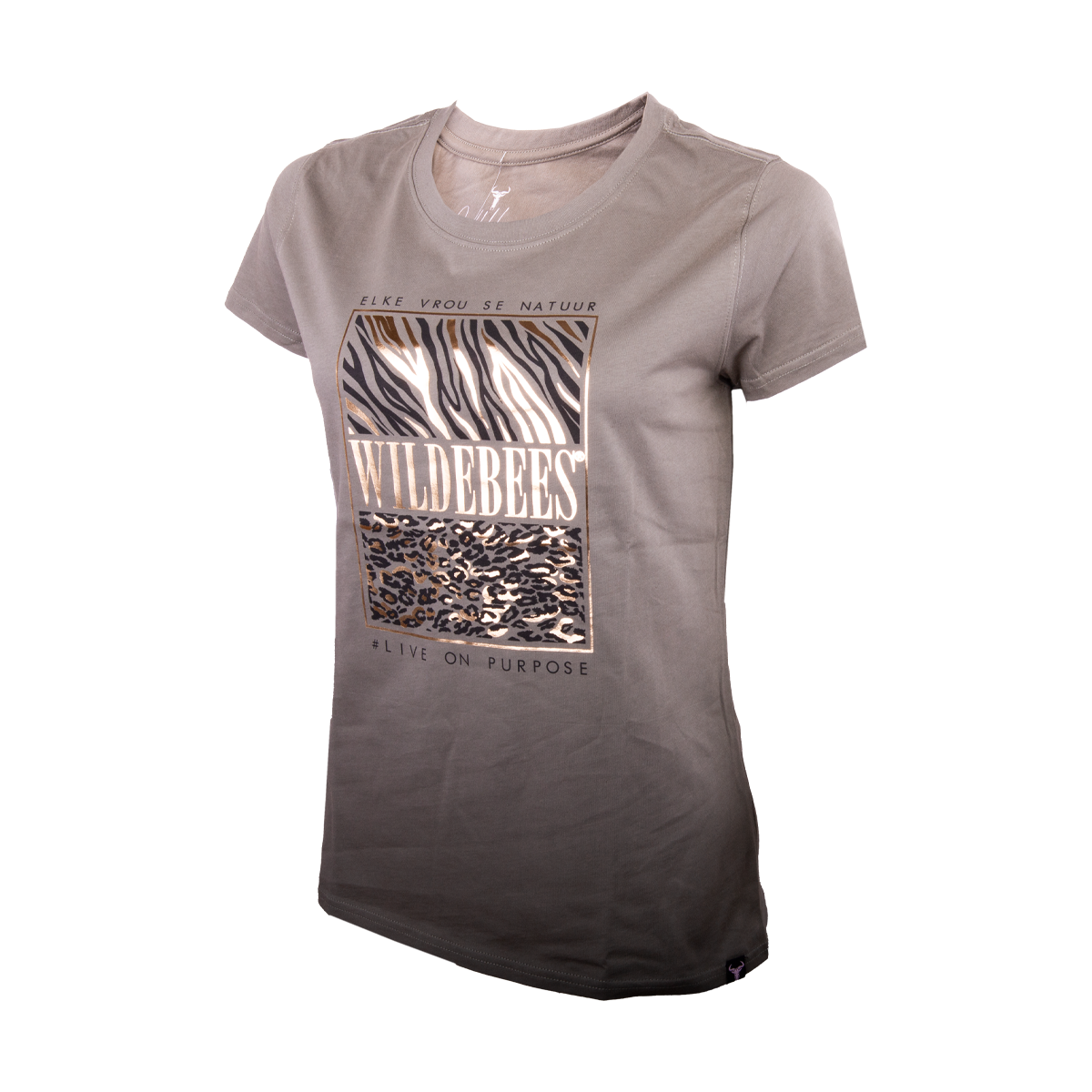 Wildebees Ladies Animal Instinct Block Tee - Basil
