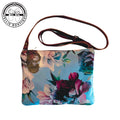 ML Large Shoulder Bag - Blue Roses