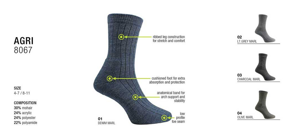 Cape Mohair Agri Socks (8067)