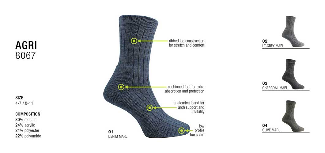 Cape Mohair Agri Socks (8067)