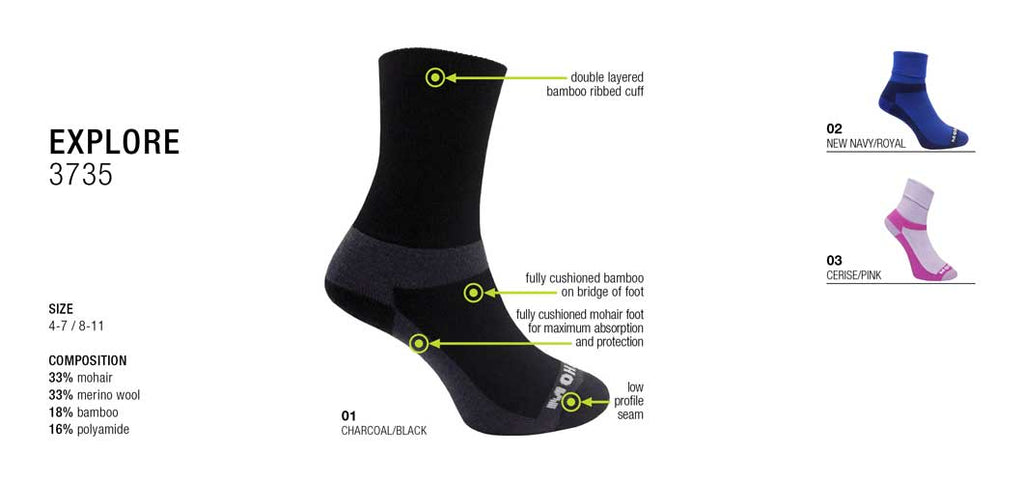 Cape Mohair Explore Socks (3735)