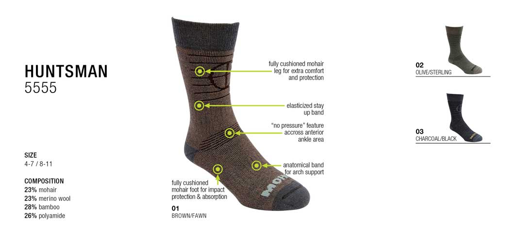 Cape Mohair Huntsman Socks (5555)