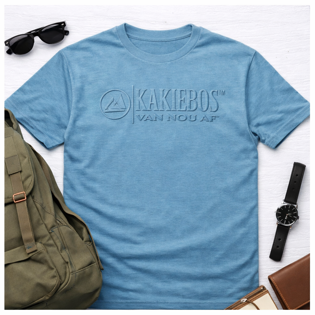 Kakiebos Mens Plein Bos (Emboss) T-Shirt - Lagoon