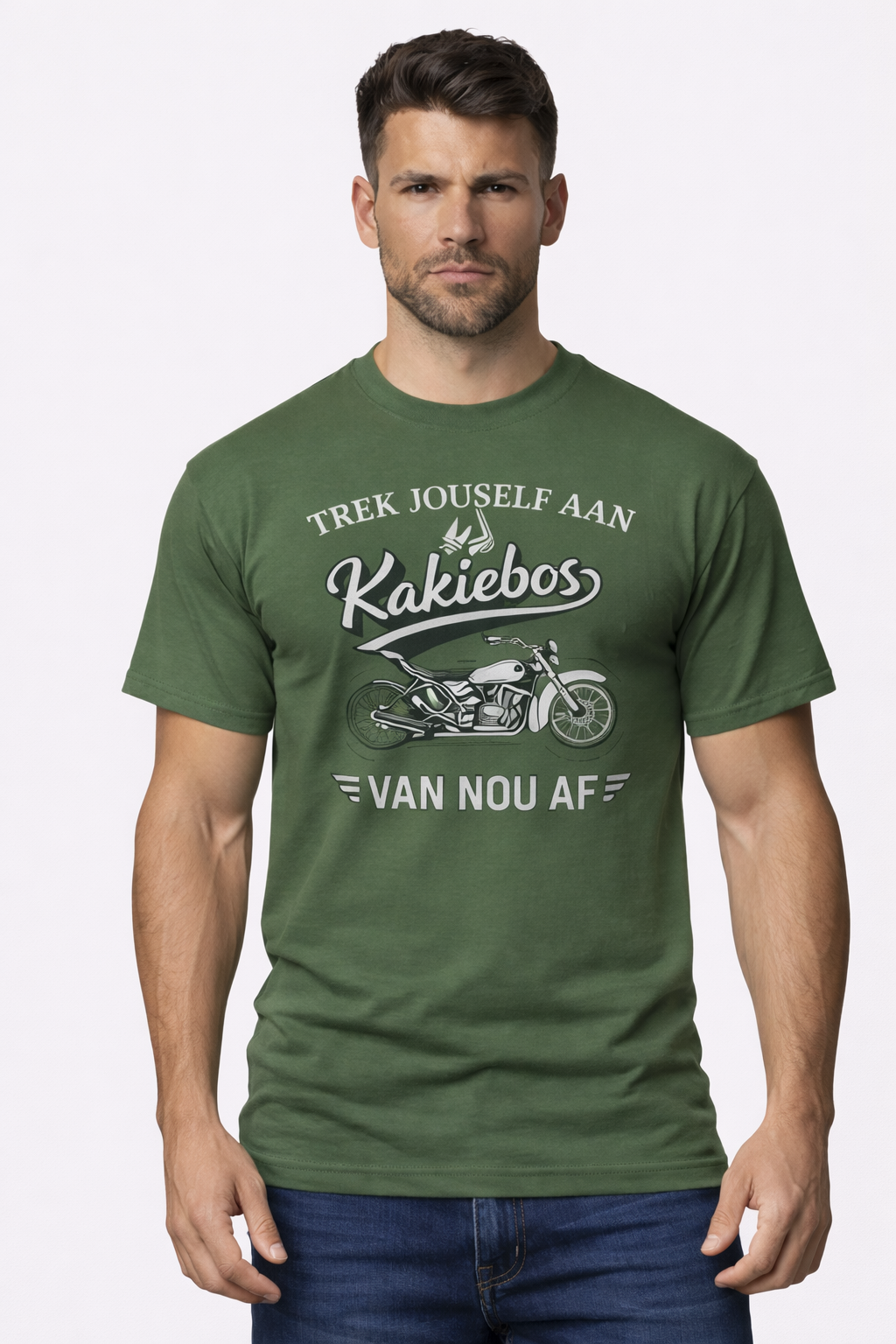 Kakiebos Men's binder T-shirt -Army Green