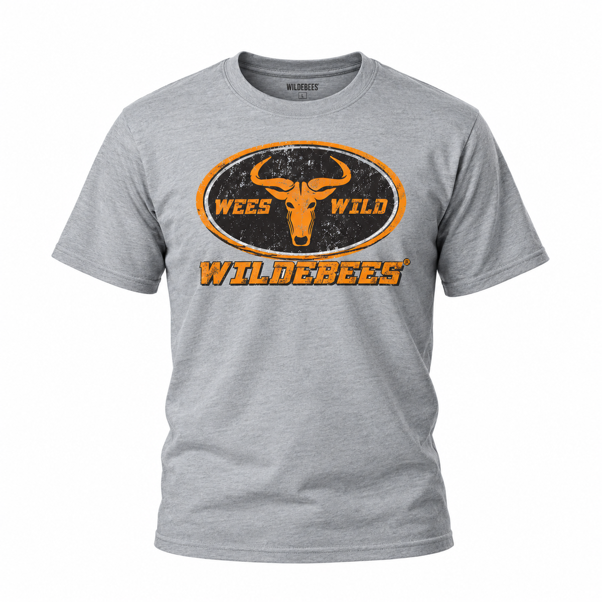 Wildebees Mens Oval Mesh Puff Tee - Grey
