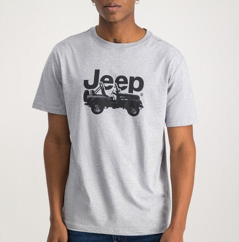 Jeep Mens Car Icon Print Tee - Grey