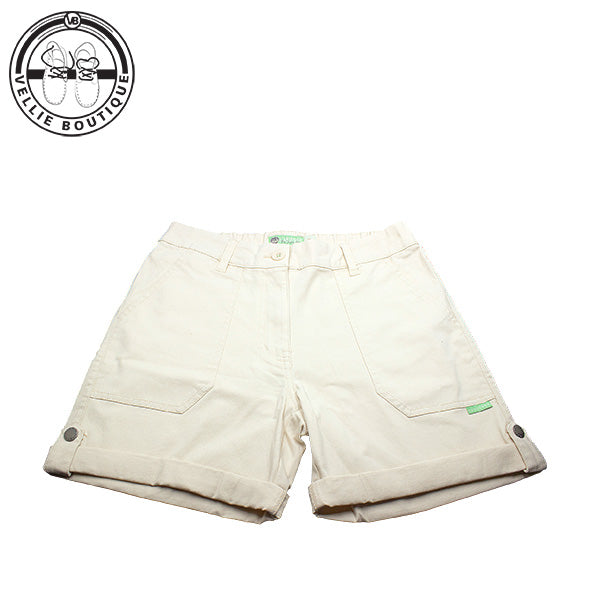 Kakiebos Ladies Half Elasticated Walk Short - Stone