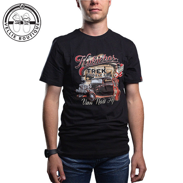 Kakiebos Mens Classic Hot Rod Tee - Black