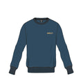 Illustration of a Hurley Men's Fastlane Crew Fleece in blue color with the brand logo visible.
