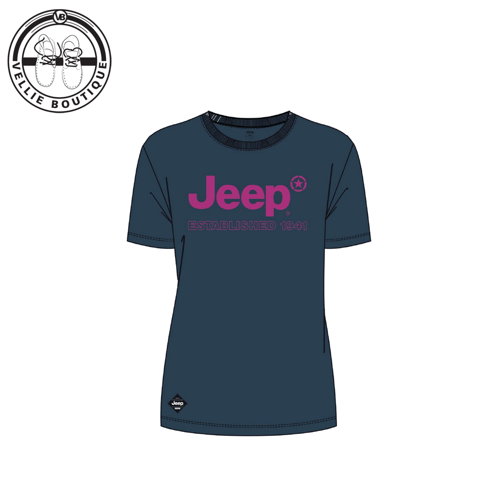 JEEP Ladies Iconic Logo Tee - Navy