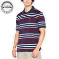 JEEP Men  Yarn Dyed Stripe Polo - Navy