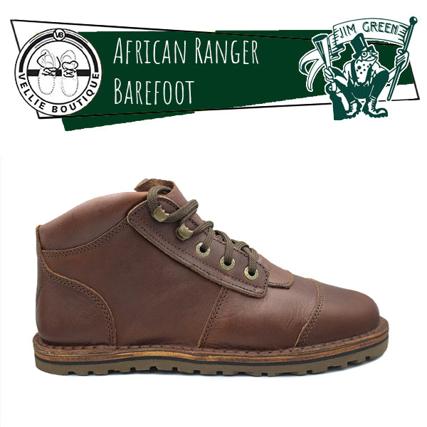 Jim Green Barefoot African Ranger Boots - Wallnut Veg Tan Leather