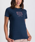 Jeep Ladies Iconic Grill Tee- Navy