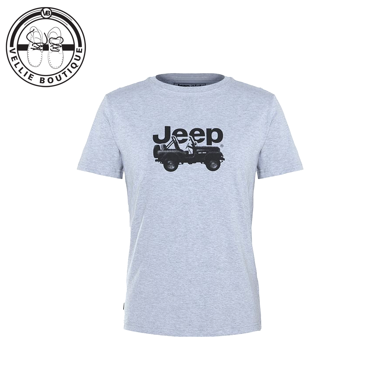 Jeep Mens Car Icon Print Tee - Grey