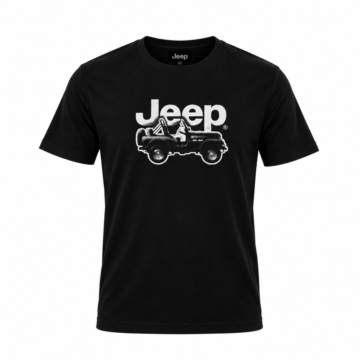Jeep Mens Car Icon Print Tee - Black