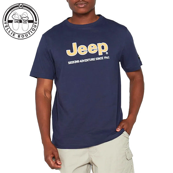 JEEP Men  Logo Applique tee - Midnight Blue