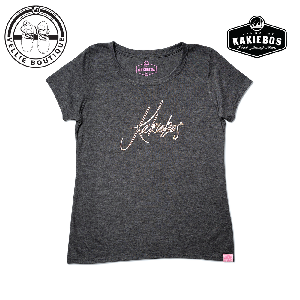 Kakiebos Ladies Plain Jane T-Shirt - Charcoal