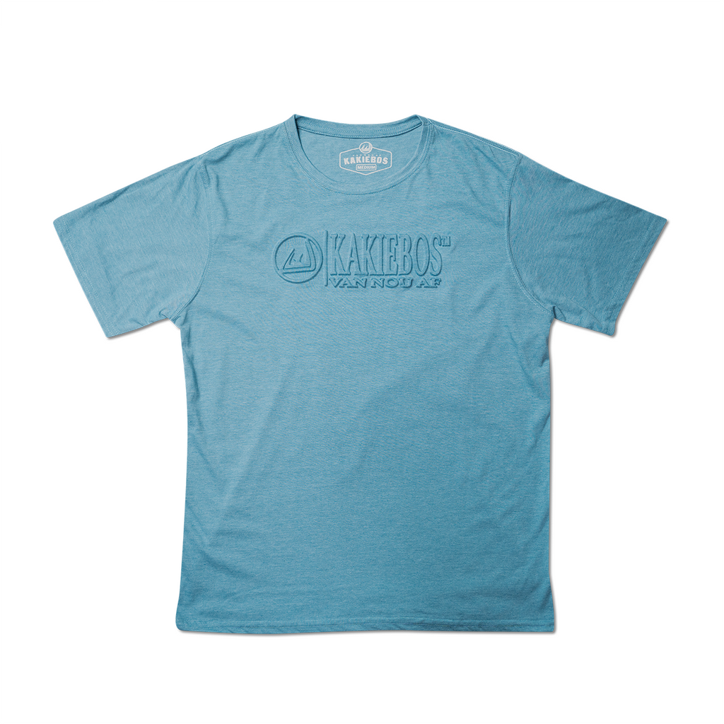 Kakiebos Mens Plein Bos (Emboss) T-Shirt - Lagoon