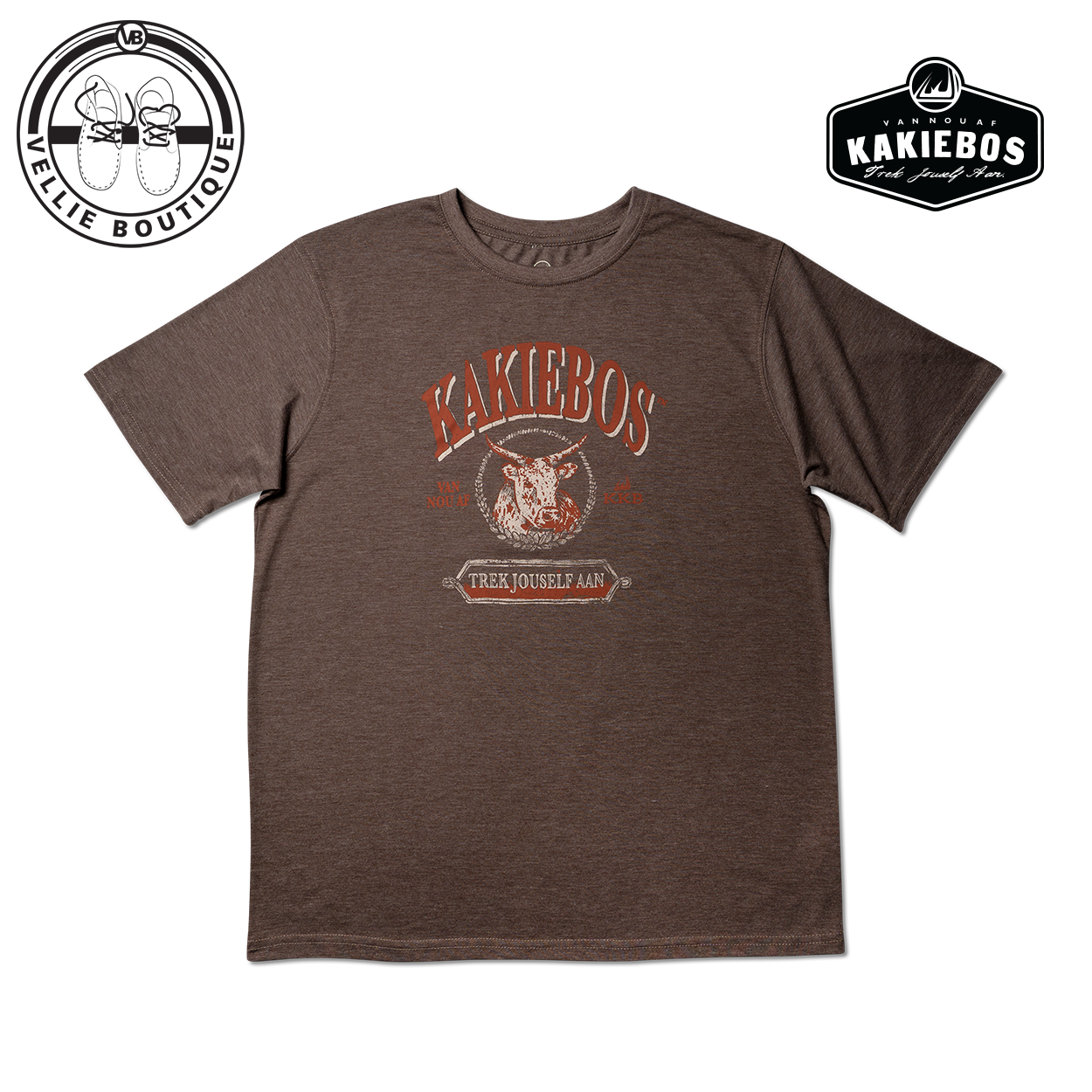 Kakiebos Mens Velkkie T-Shirt (Taupe)