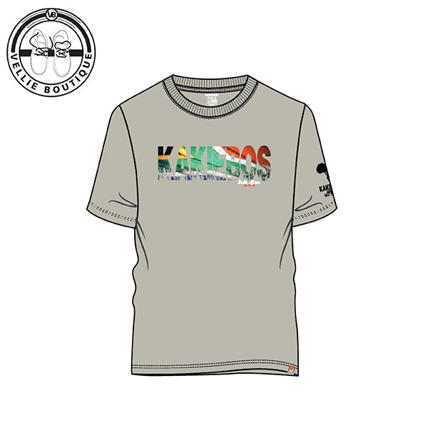 Kakiebos Mens SA Vlag Tee - Khaki