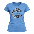 Kakiebos Ladies Round Floral Print Tee - Dusk Blue