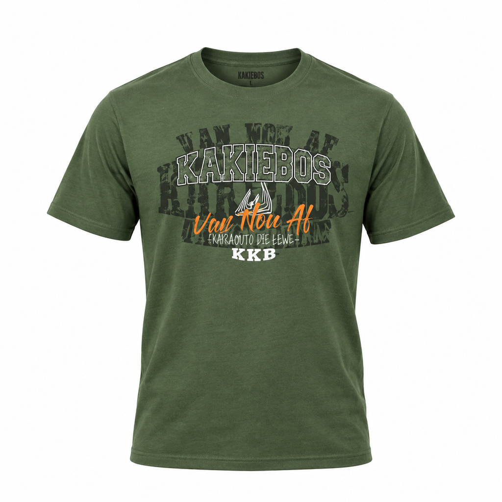 Kakiebos Mens Vuurwerke Tee - Moss