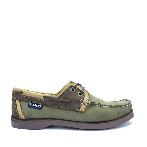 Green and brown Boat Shoe