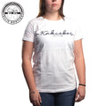 Kakiebos Ladies Classic Fit Scribble Tee - White