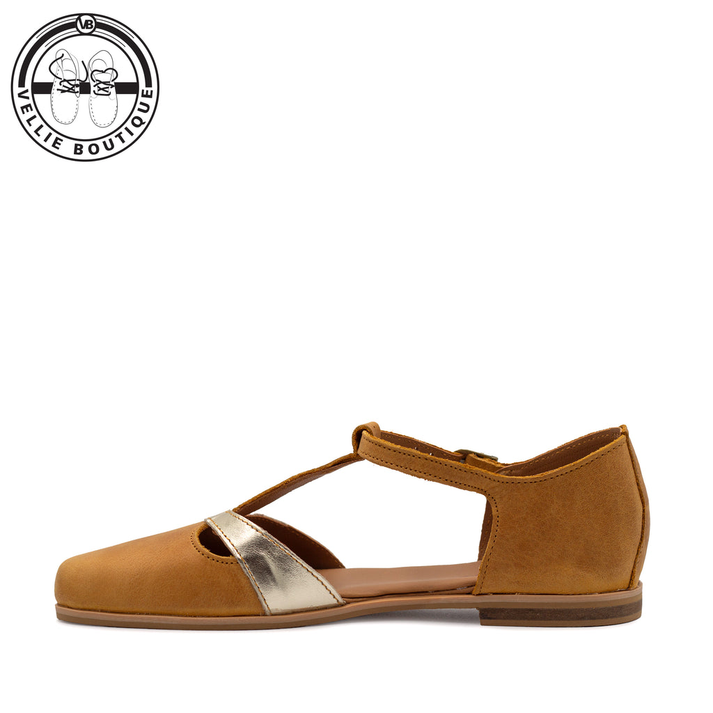 Mary Jane Tinktinkie - Toffee / Gold