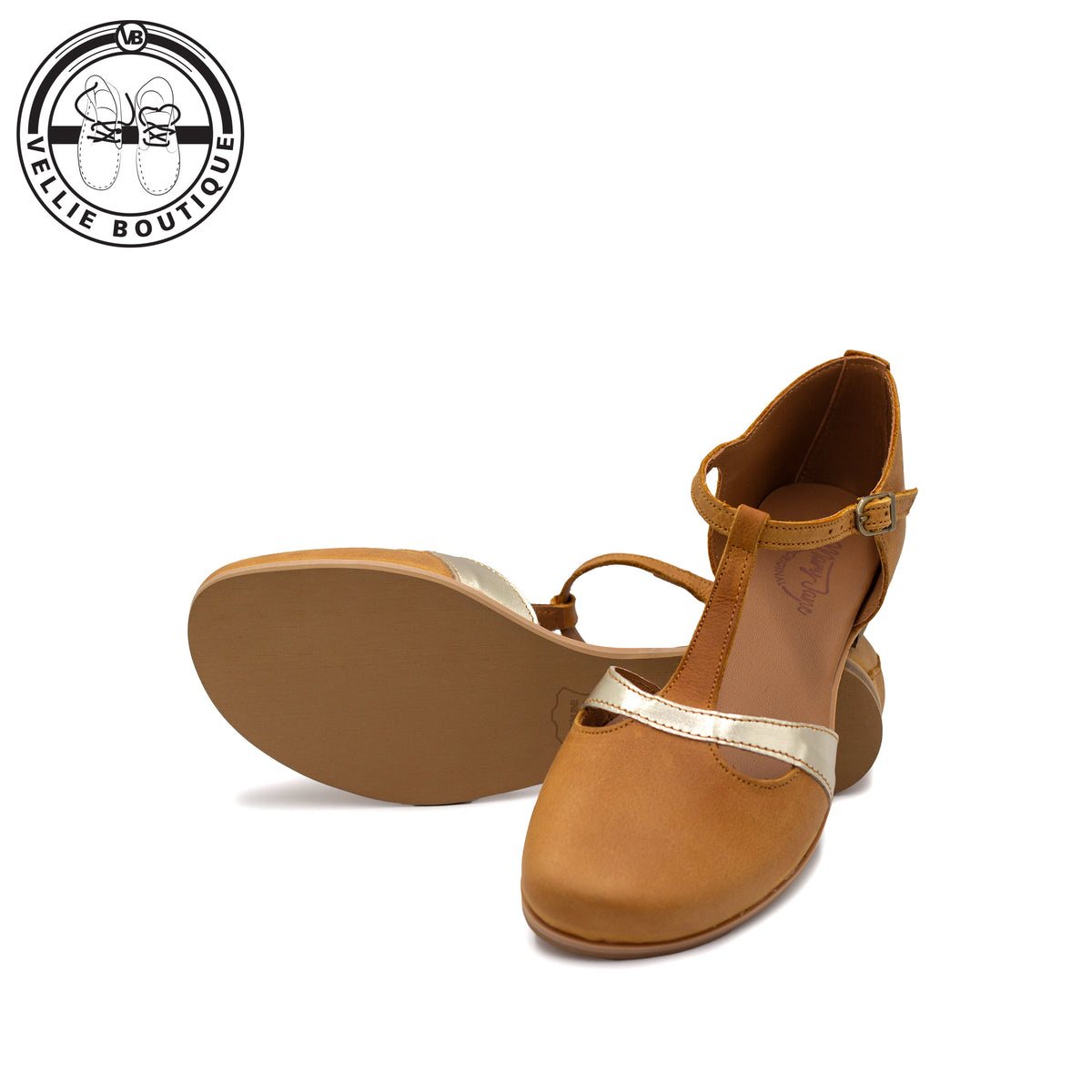 Mary Jane Tinktinkie - Toffee / Gold