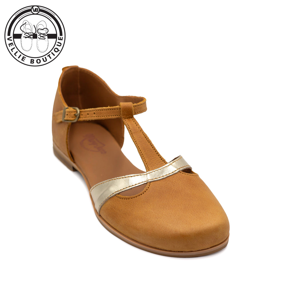 Mary Jane Tinktinkie - Toffee / Gold