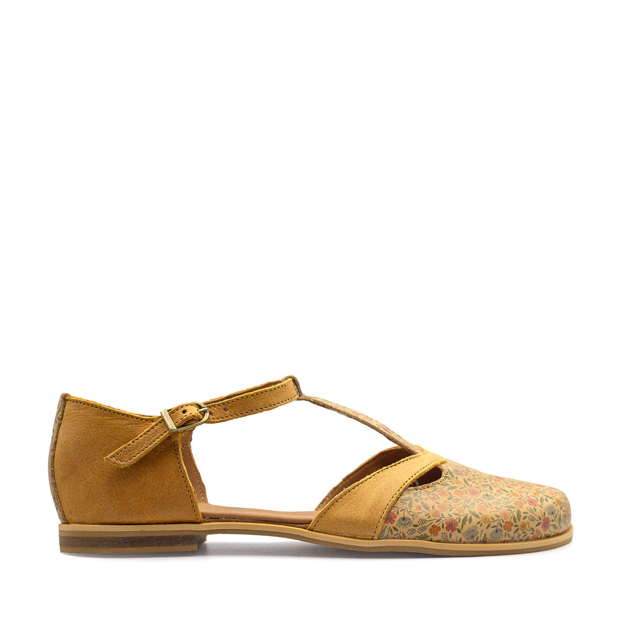 Mary Jane Veldblom - Toffee / Floral – Vellie Boutique