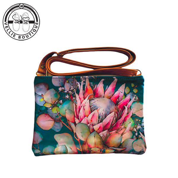ML Large Shoulder Bag - Protea Watercolour