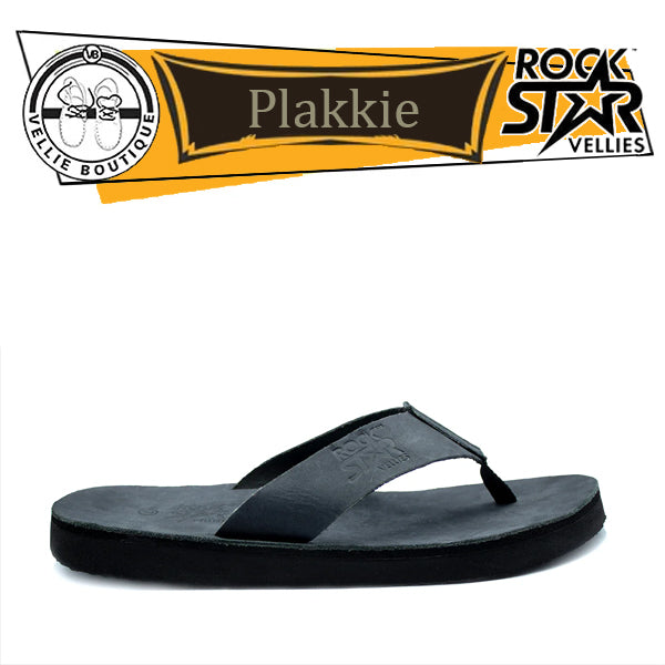 Rockstar Leather Thong Plakkie Black