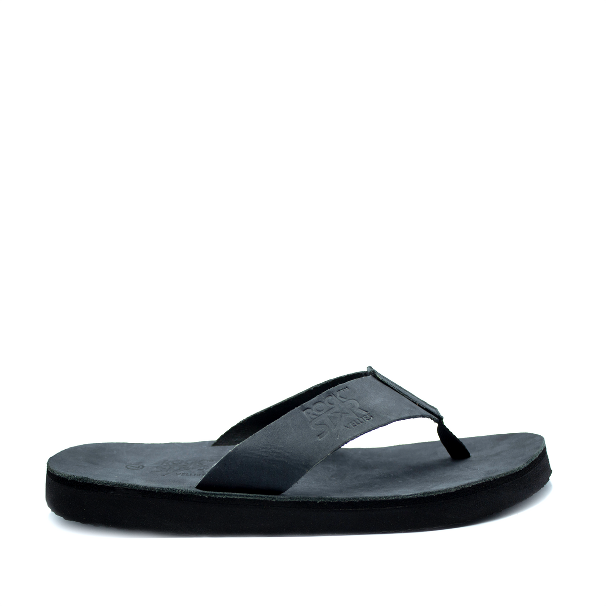 Rockstar Leather Thong Plakkie Black