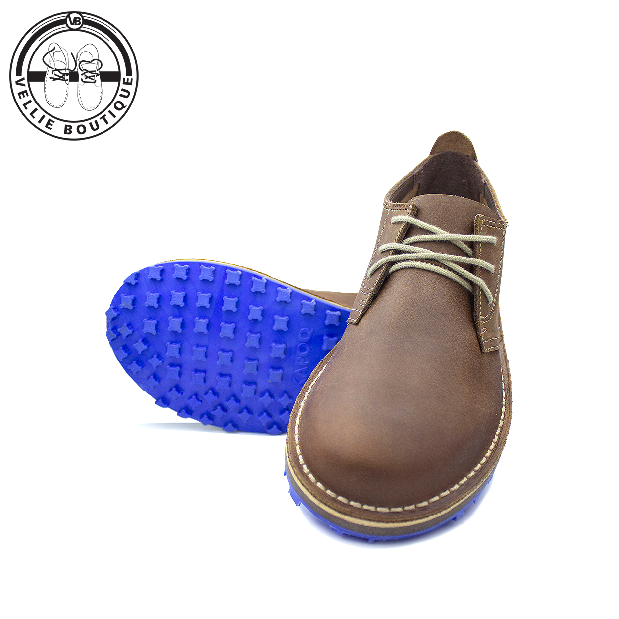 Birdie Walk KapoQ Golf Veldskoen - Blue Sole – Vellie Boutique