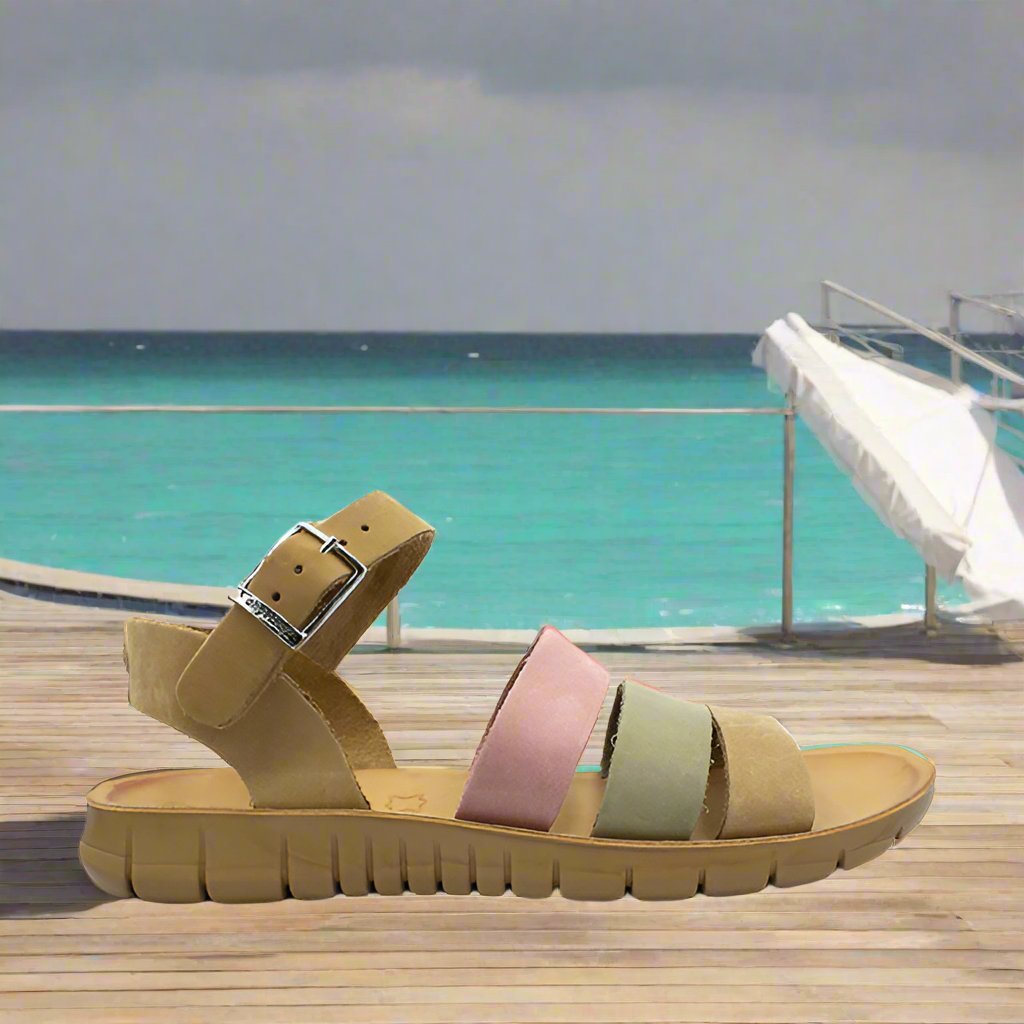 Angelsoft Luna Tan/Olive/Pink [2098]