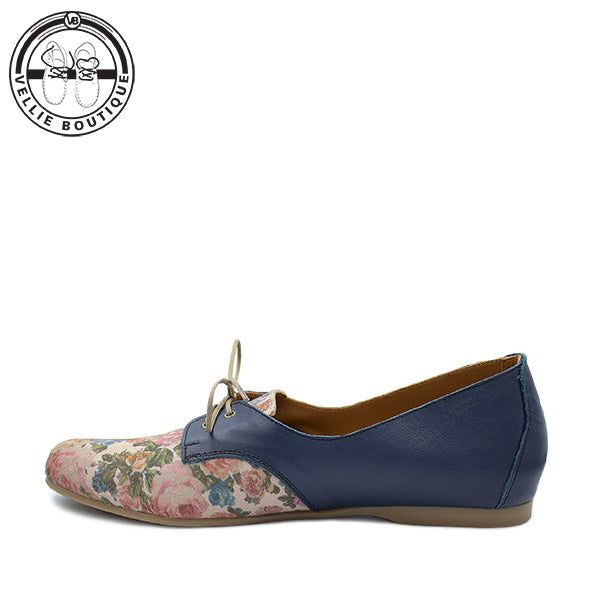 Mary Jane Pixie - Navy / Floral