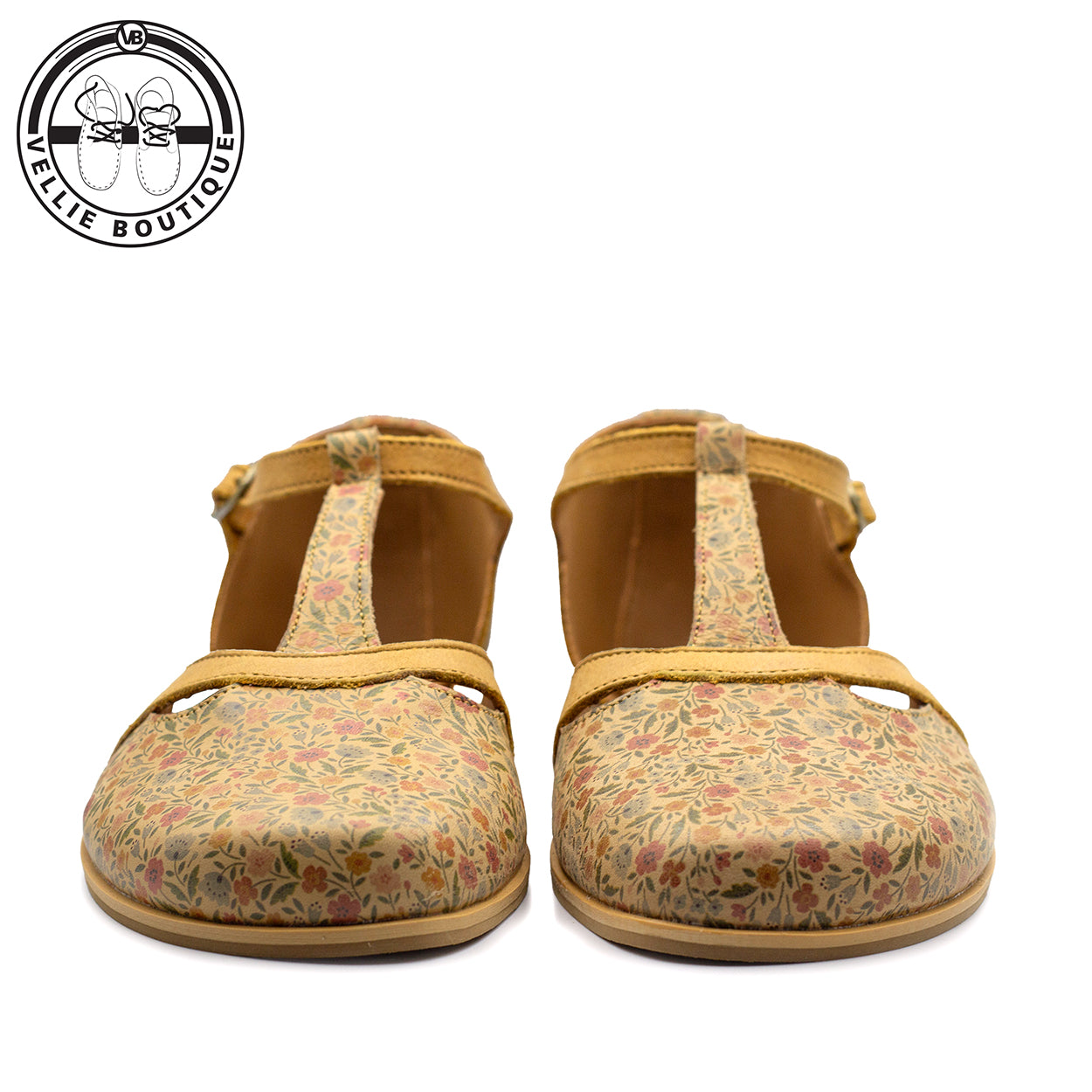 Mary Jane Veldblom - Toffee / Floral – Vellie Boutique