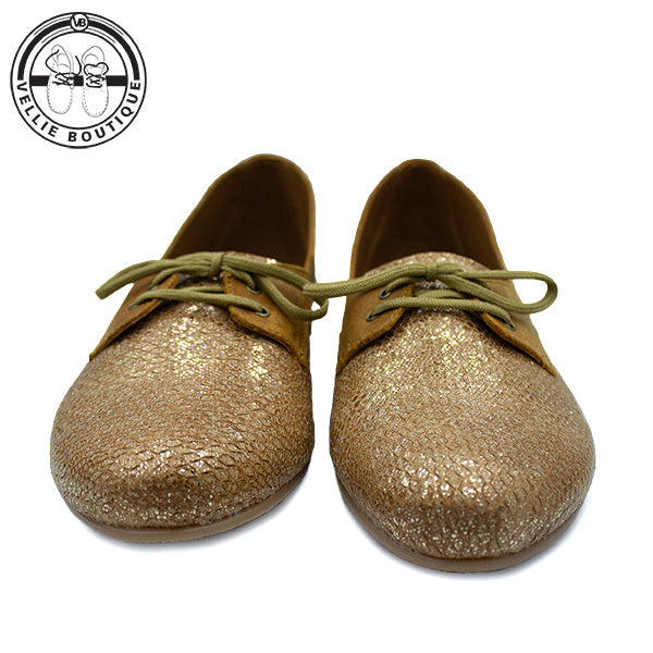 Mary Jane Pixie - Toffee / Gold