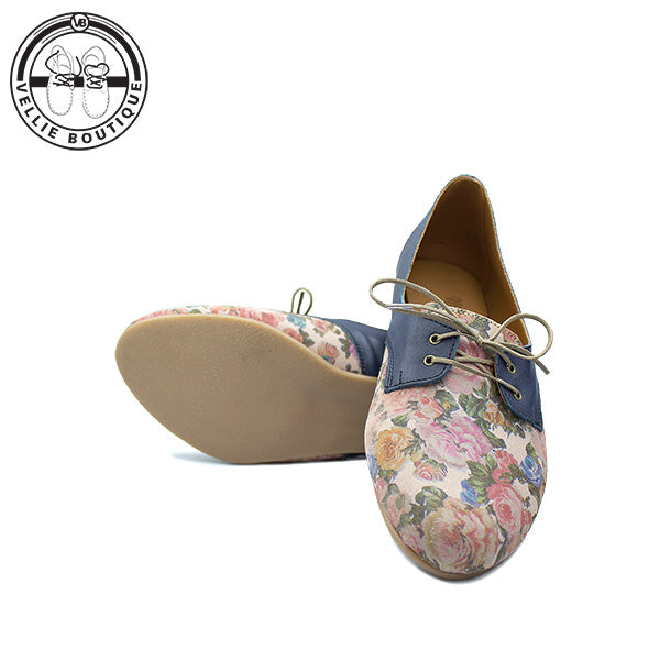 Mary Jane Pixie - Navy / Floral