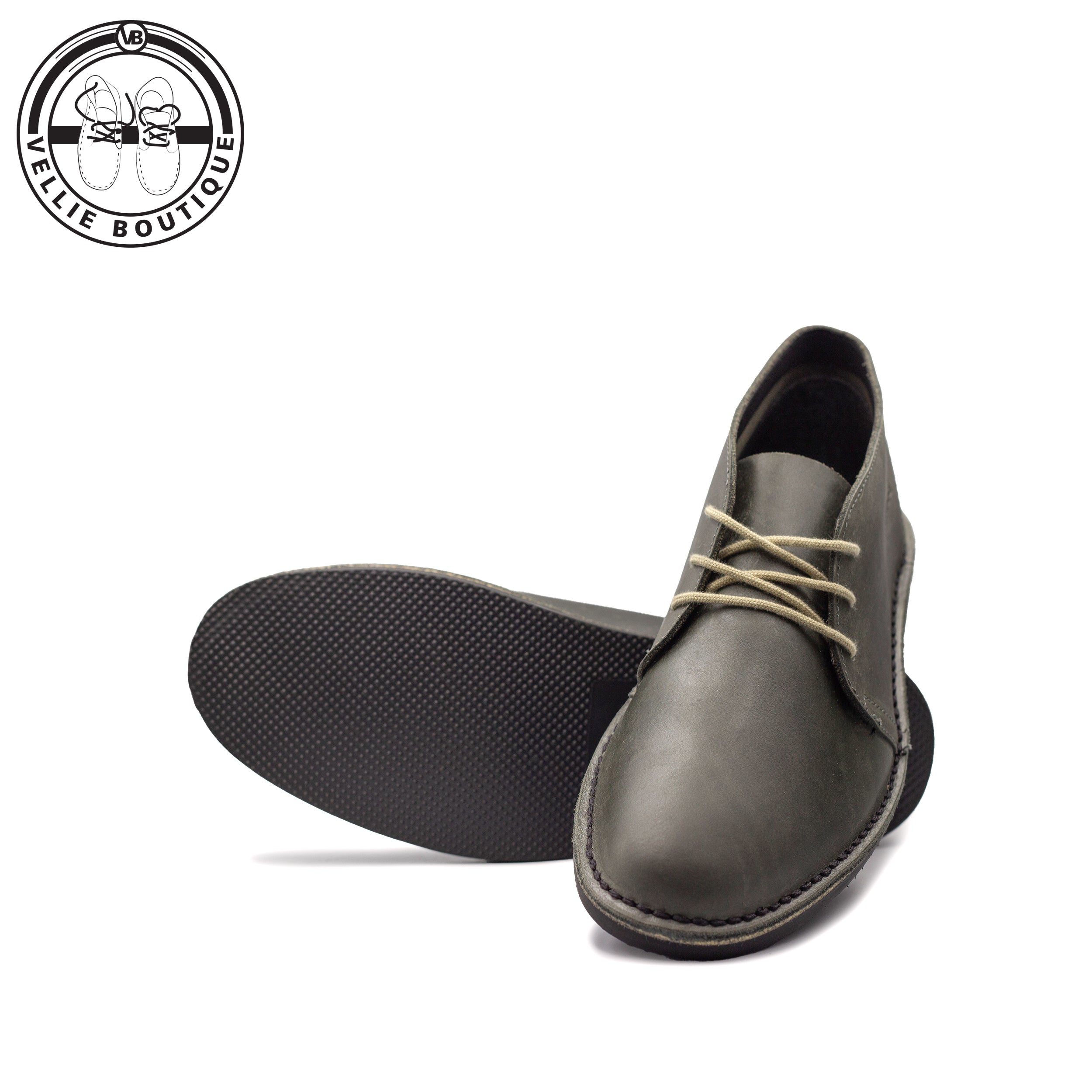 Veldskoen KapoQ Karolis (Fullgrain Grey) [390092]