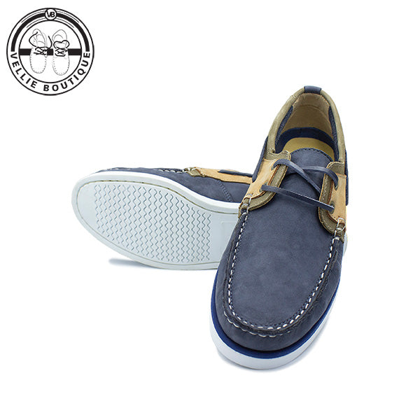KapoQ Riemvasmakers Navy Boat Shoe – Vellie Boutique
