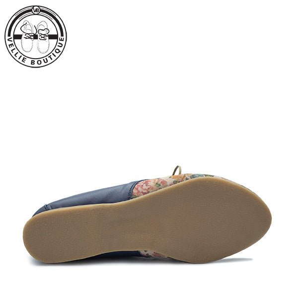 Mary Jane Pixie - Navy / Floral