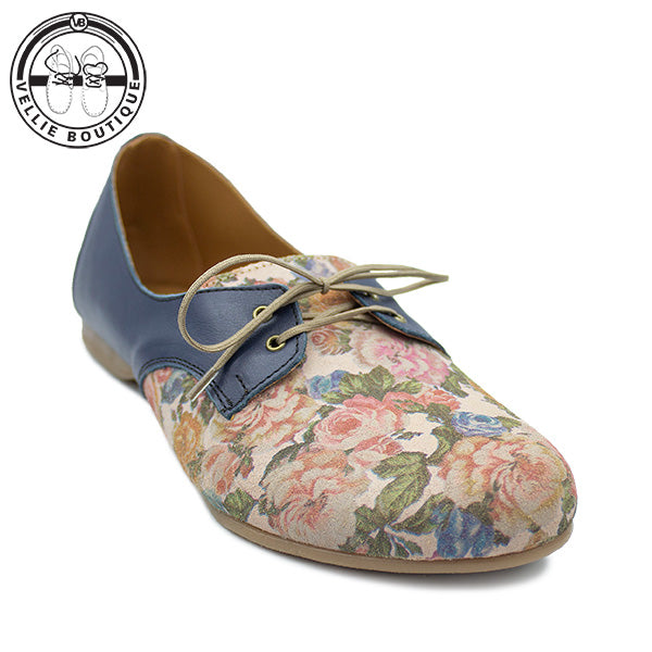 Mary Jane Pixie - Navy / Floral