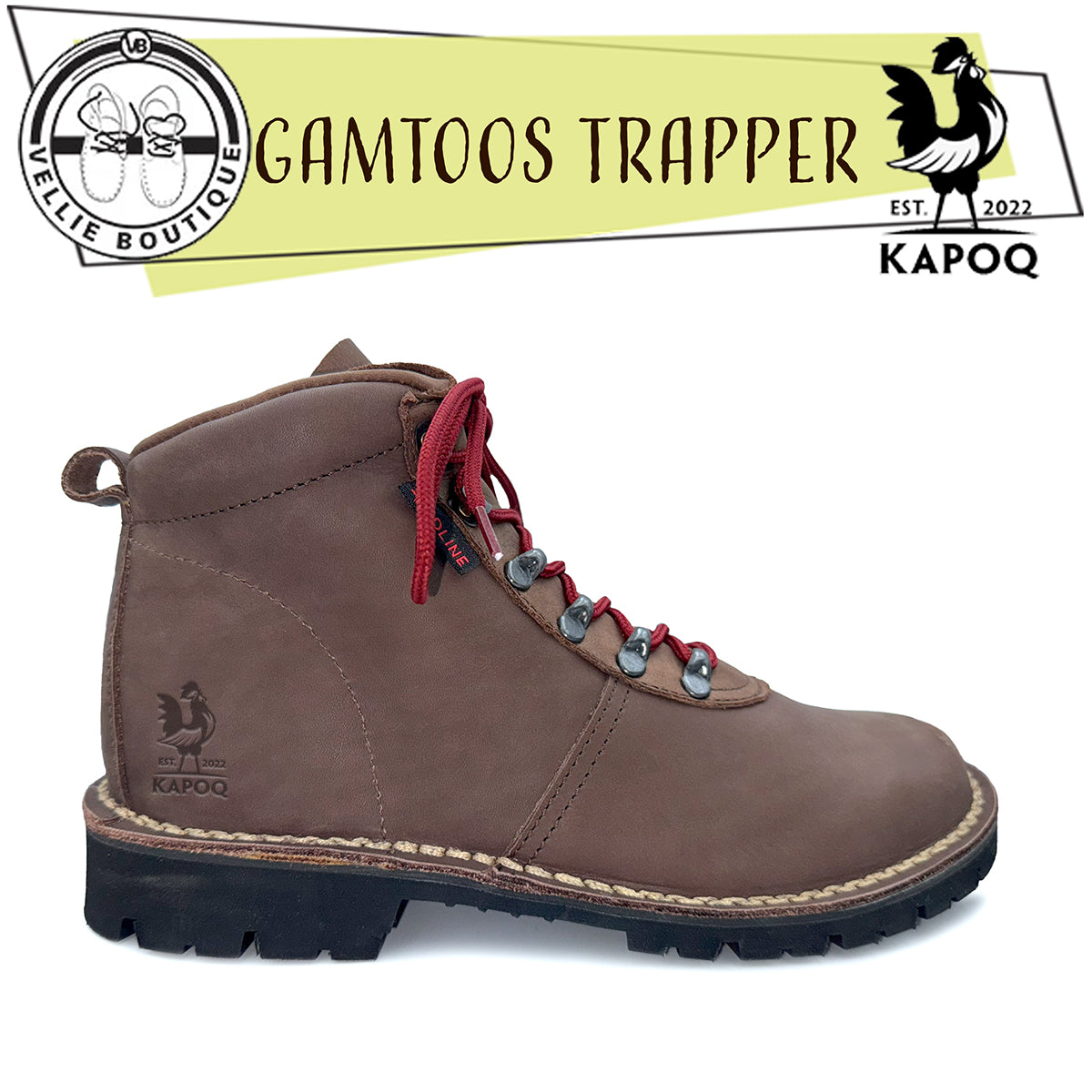 KapoQ Redline - Gamtoos Trapper - Brown (Grip Sole)